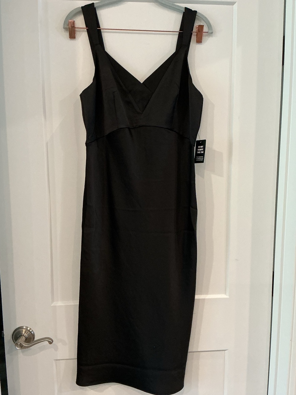 Express Black V-Neck Midi Dress Women’s Medium NWT, Fall Wedding guest dress
